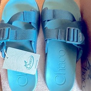 Chaco teal- blue/green Chillos Slide Size 8 Women’s NWT